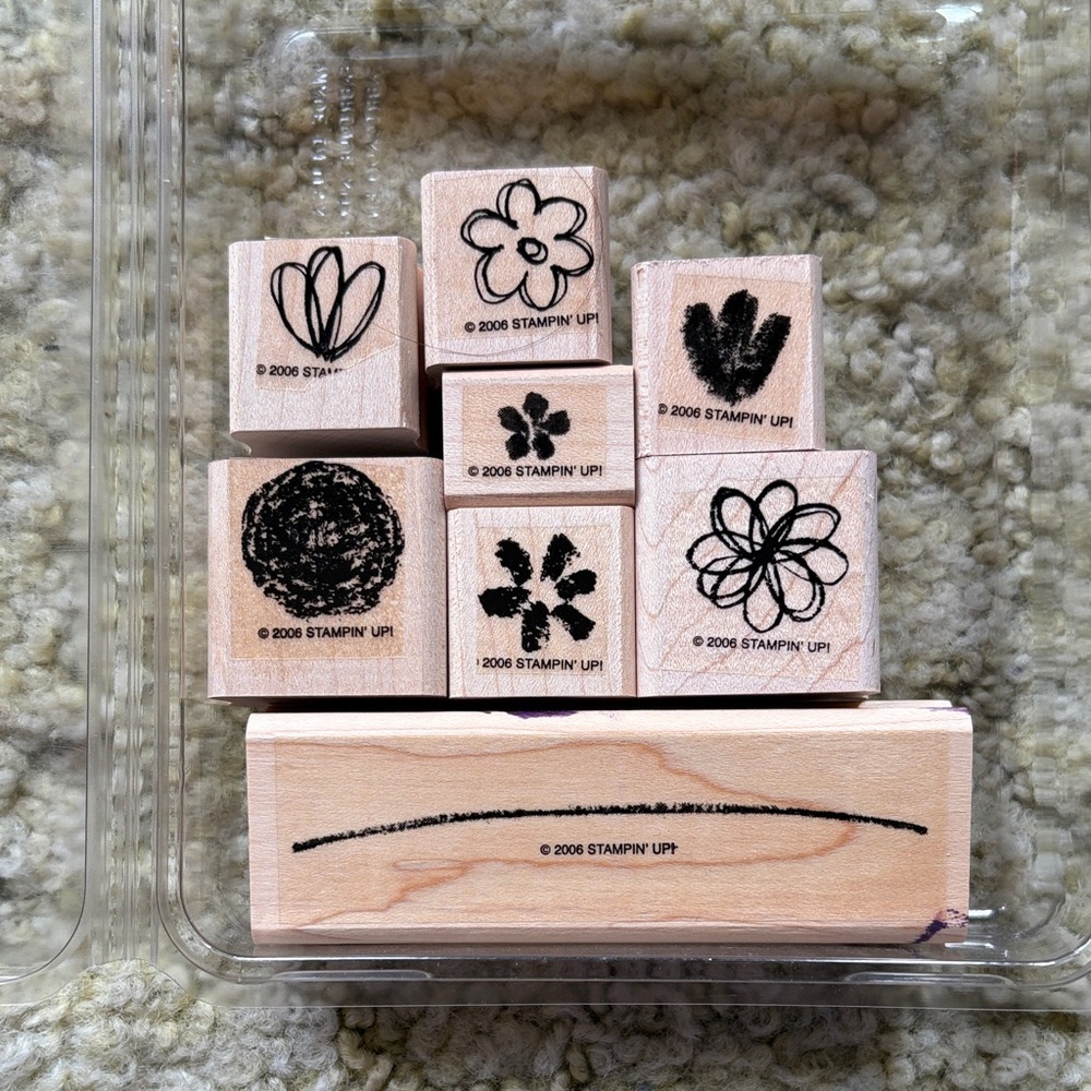 Stampin' Up! Floral Wooden Stamp Collection two-step stampin’ springtime stems